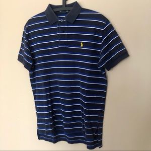 Men’s Ralph Lauren Blue and Black Striped Polo